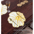 Gold PVC Placemats For Dinning Table